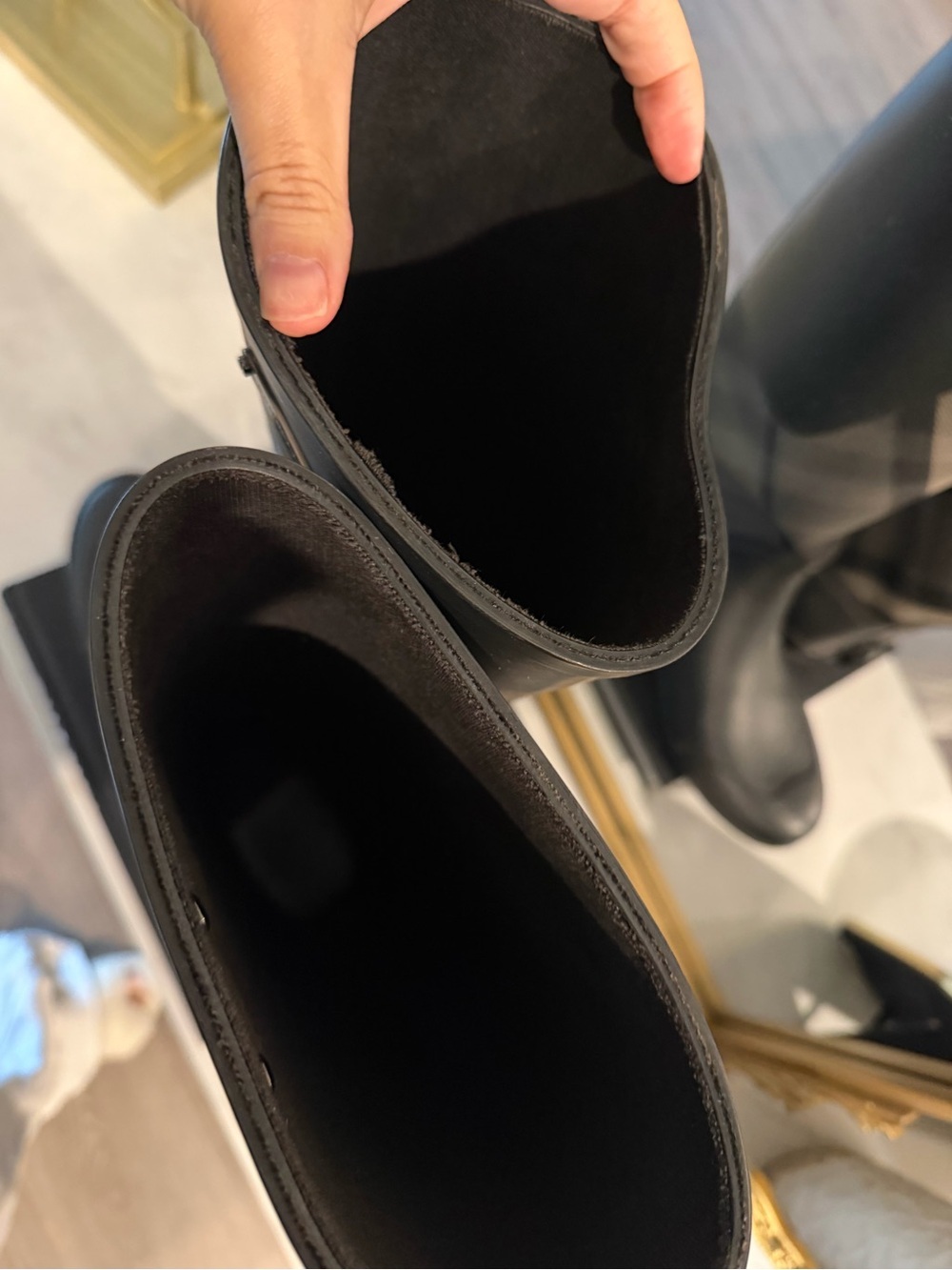 Authentic Burberry Tall Clemence Nova Check Rain boots size eu 41 us 10 - Picture 4 of 13